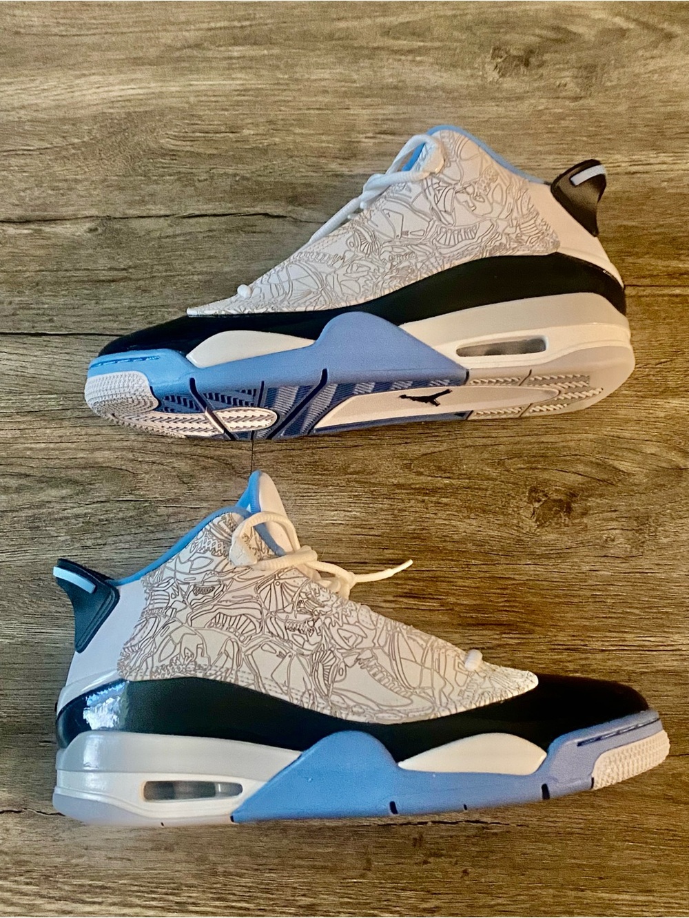 Air Jordan Dub Zero University Blue White Black Sneakers Men’s Size 11